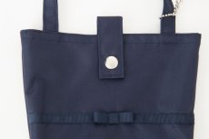 画像4: ポーチ付き 濃紺 傘袋 濃紺リボン (4)
